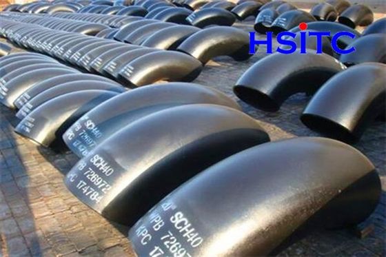 A234 Astm A403 Astm A420 Tubo de acero al carbono Codo Sch40 Std Sch80